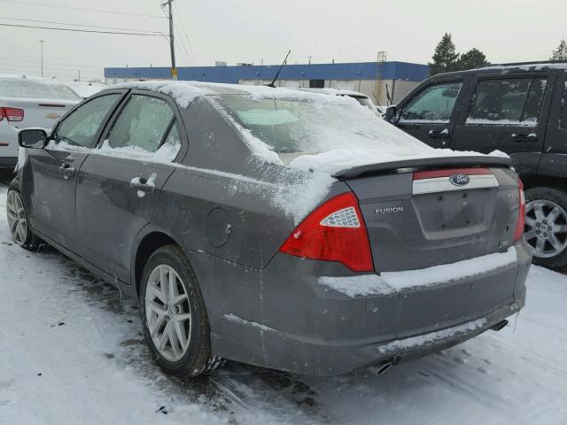 3FAHP0JG7AR233519 - 2010 FORD FUSION SEL GRAY photo 3