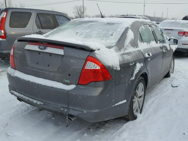 3FAHP0JG7AR233519 - 2010 FORD FUSION SEL GRAY photo 4