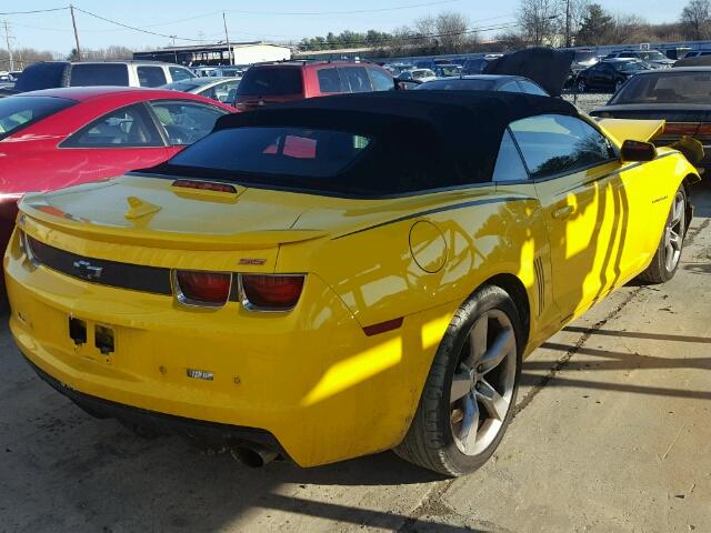 2G1FK3DJ7B9183424 - 2011 CHEVROLET CAMARO 2SS YELLOW photo 4