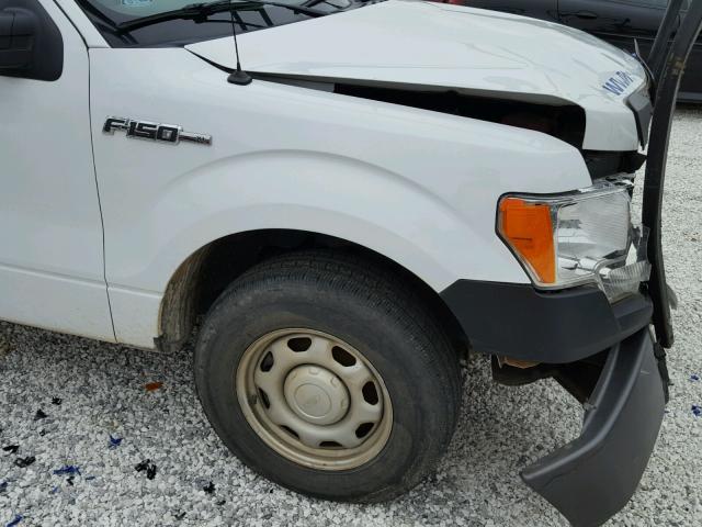 1FTMF1CM8DKF14399 - 2013 FORD F150 WHITE photo 9