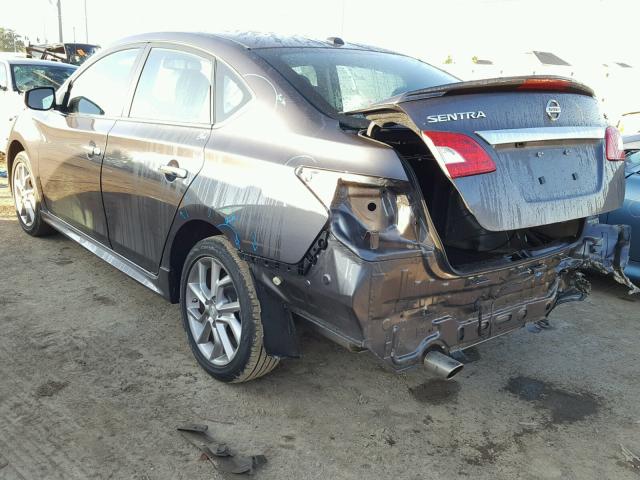 3N1AB7AP2FY334955 - 2015 NISSAN SENTRA S GRAY photo 3