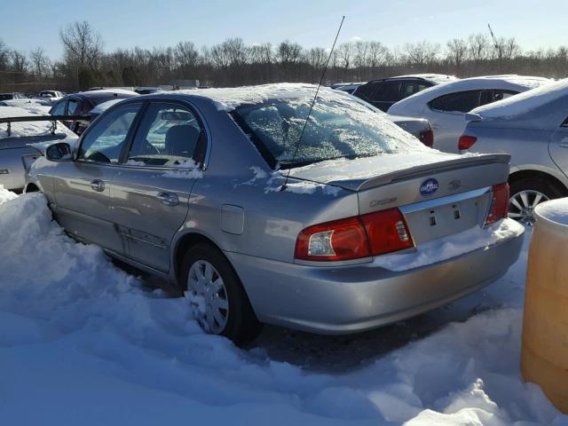 KNAGD126445331373 - 2004 KIA OPTIMA LX GRAY photo 3