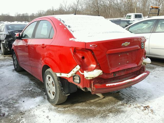 1G1JA5SH3D4138169 - 2013 CHEVROLET SONIC LS RED photo 3