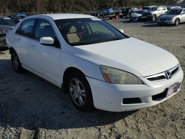 1HGCM56327A148964 - 2007 HONDA ACCORD SE WHITE photo 1