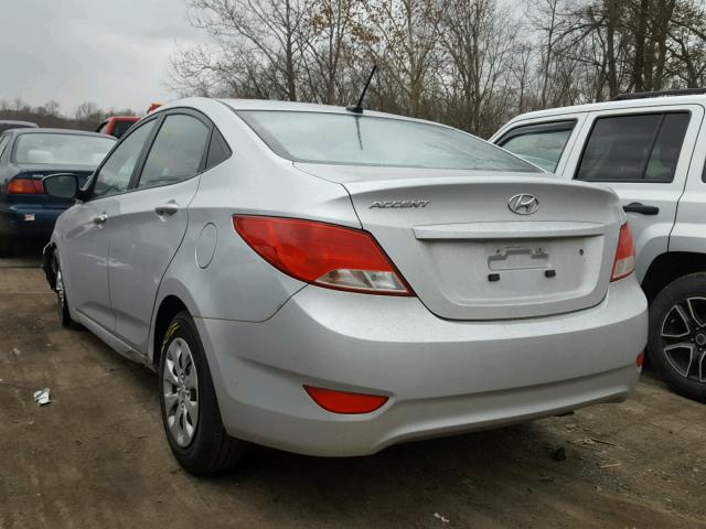 KMHCT4AE0GU059148 - 2016 HYUNDAI ACCENT SE SILVER photo 3