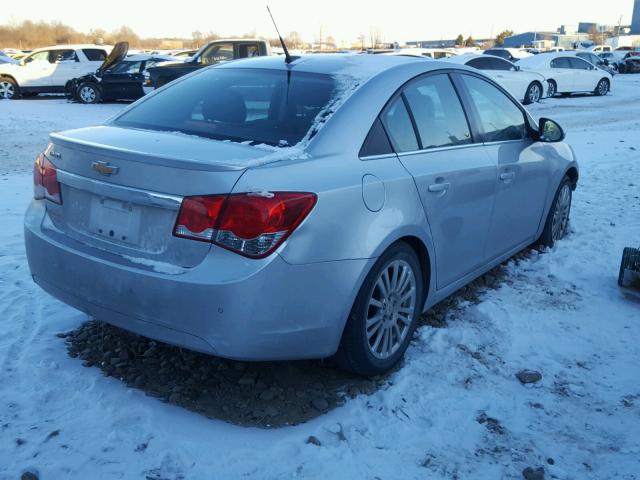 1G1PJ5S99B7307853 - 2011 CHEVROLET CRUZE ECO SILVER photo 4