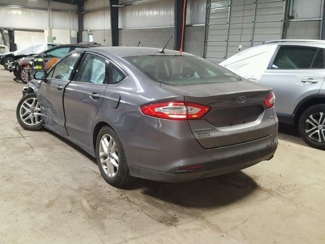 3FA6P0H7XDR211144 - 2013 FORD FUSION SE GRAY photo 3