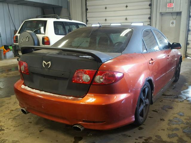 1YVHP80D145N96948 - 2004 MAZDA 6 S ORANGE photo 4