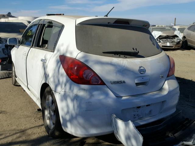 3N1BC13E39L408881 - 2009 NISSAN VERSA S WHITE photo 3