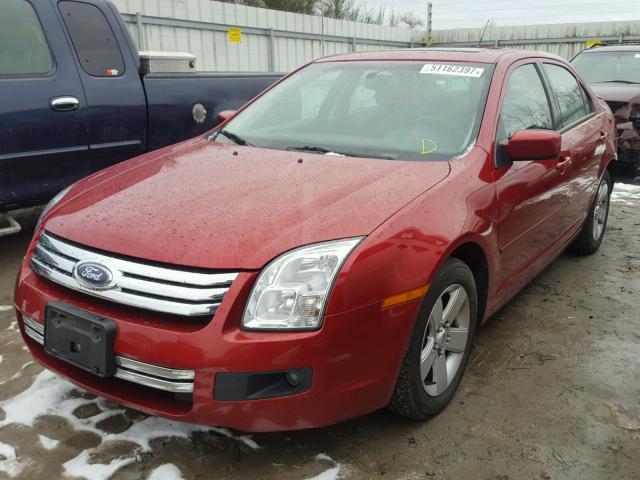 3FAHP07Z39R174425 - 2009 FORD FUSION SE RED photo 2