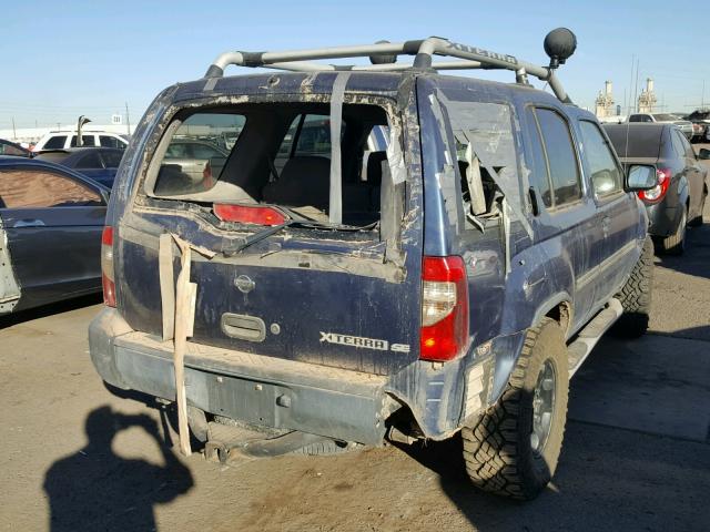 5N1ED28Y3YC600193 - 2000 NISSAN XTERRA XE BLUE photo 4