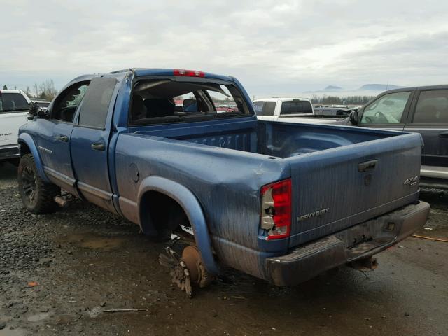 3D7KS28C45G773494 - 2005 DODGE RAM 2500 S BLUE photo 3