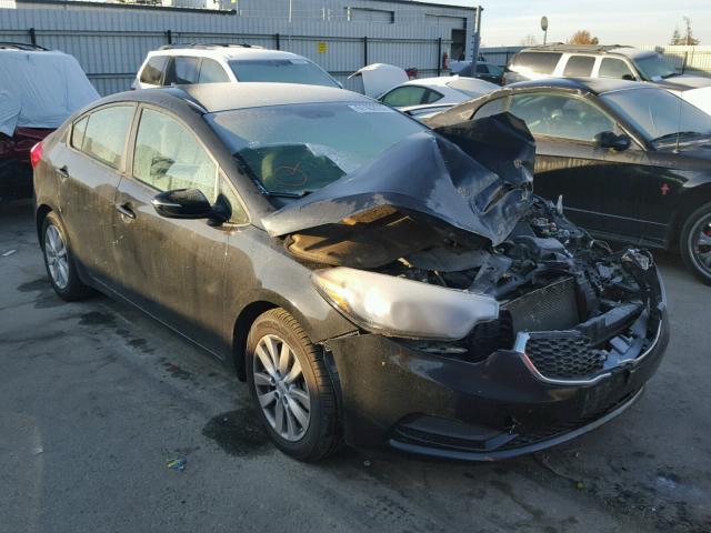 KNAFX4A61E5114337 - 2014 KIA FORTE LX BLACK photo 1