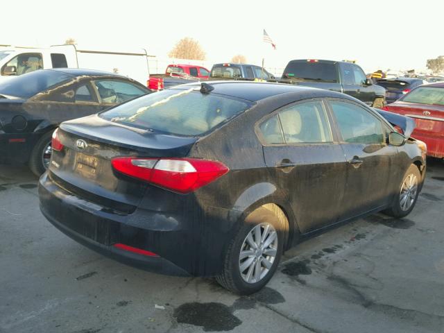 KNAFX4A61E5114337 - 2014 KIA FORTE LX BLACK photo 4