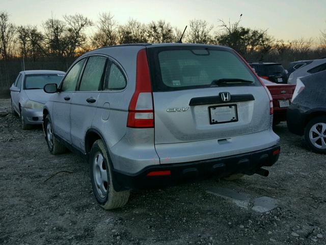 JHLRE48339C000183 - 2009 HONDA CR-V LX SILVER photo 3