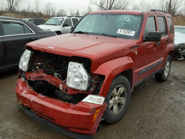 1J8GN28K99W539902 - 2009 JEEP LIBERTY SP RED photo 2