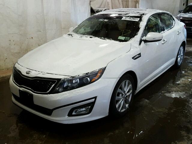 5XXGN4A70FG409528 - 2015 KIA OPTIMA EX WHITE photo 2