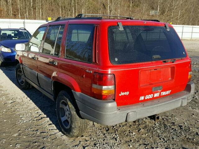 1J4GZ58S7TC357499 - 1996 JEEP GRAND CHER RED photo 3