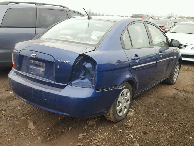 KMHCN46C67U125235 - 2007 HYUNDAI ACCENT GLS BLUE photo 4