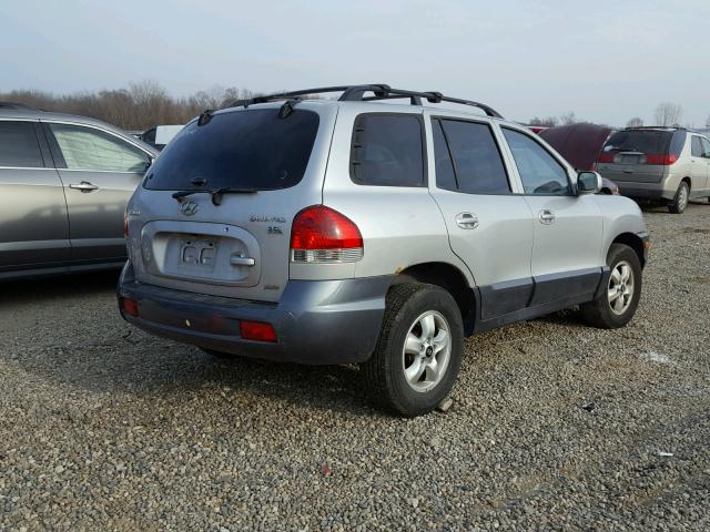 KM8SC73E55U855577 - 2005 HYUNDAI SANTA FE G SILVER photo 4