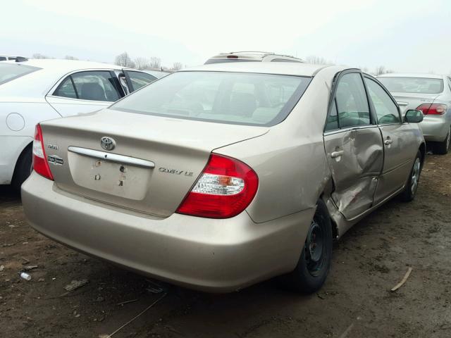 4T1BE32K82U510937 - 2002 TOYOTA CAMRY LE BEIGE photo 4