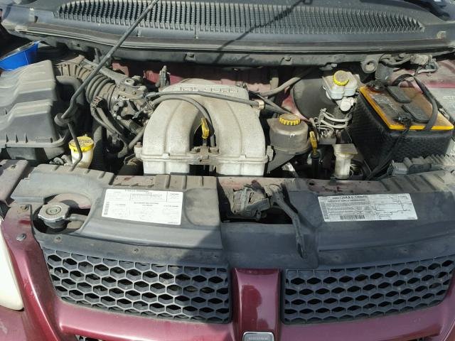 1B4GP25B21B228942 - 2001 DODGE CARAVAN SE BURGUNDY photo 7