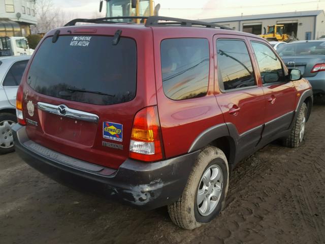 4F2CZ96104KM15210 - 2004 MAZDA TRIBUTE ES RED photo 4