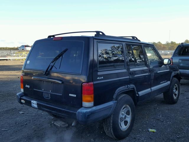 1J4FF48S01L546524 - 2001 JEEP CHEROKEE S BLACK photo 4