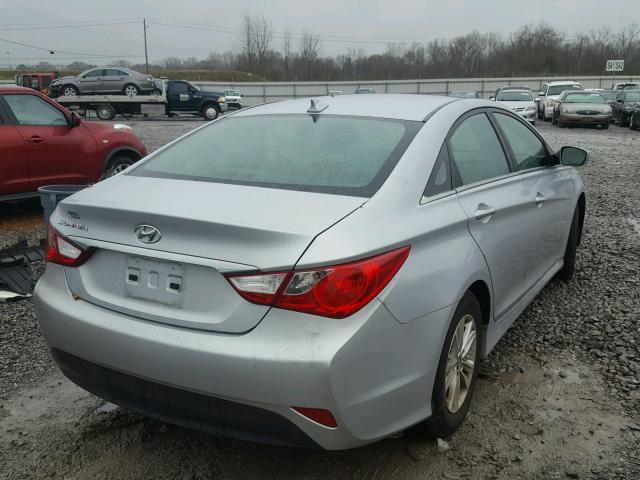 5NPEB4AC0EH938803 - 2014 HYUNDAI SONATA GLS SILVER photo 4