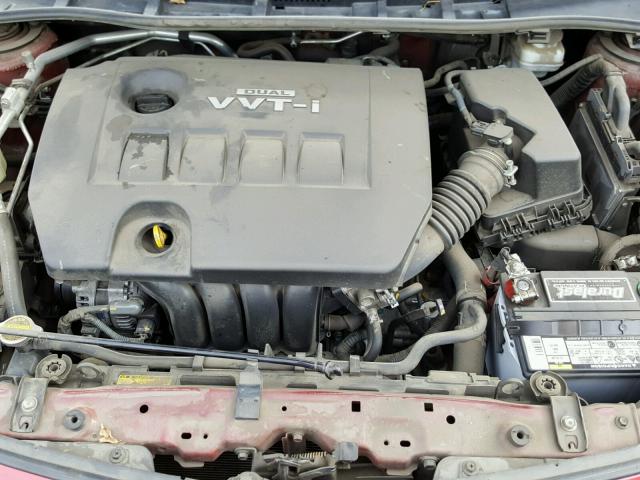1NXBU40E09Z030648 - 2009 TOYOTA COROLLA BA RED photo 7
