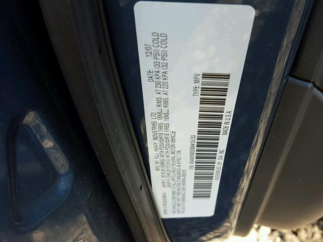 4S4WX90D084415753 - 2008 SUBARU TRIBECA LI BLUE photo 10