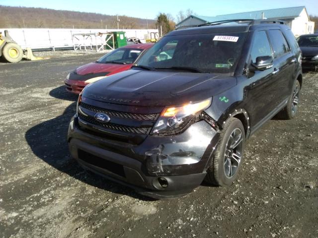 1FM5K8GT7EGC04867 - 2014 FORD EXPLORER S BLACK photo 2