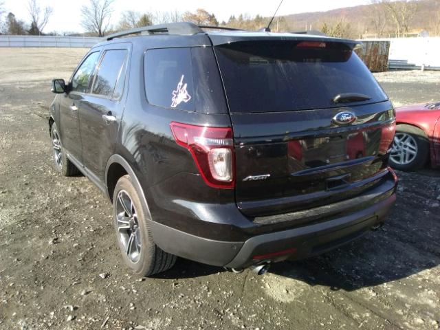 1FM5K8GT7EGC04867 - 2014 FORD EXPLORER S BLACK photo 3