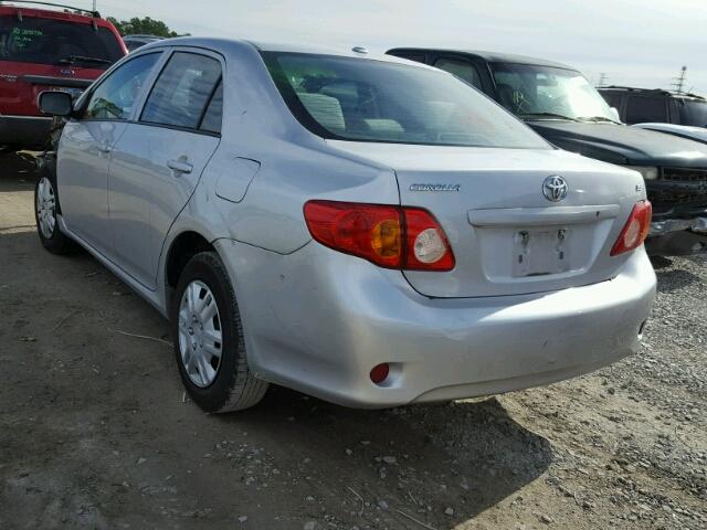 1NXBU40E89Z129959 - 2009 TOYOTA COROLLA BA GRAY photo 3