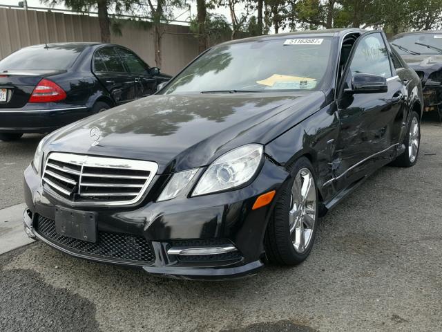 WDDHF5KB3CA536281 - 2012 MERCEDES-BENZ E 350 BLACK photo 2