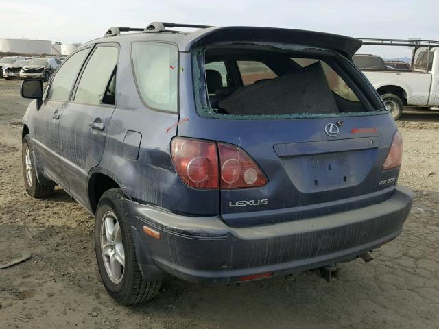 JT6HF10U0Y0141096 - 2000 LEXUS RX 300 BLUE photo 3