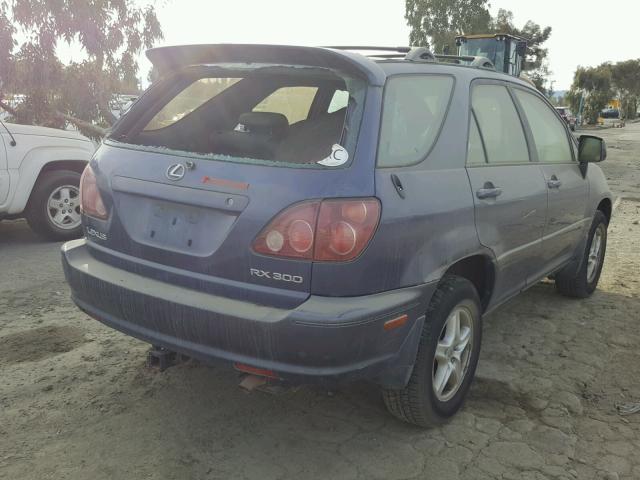 JT6HF10U0Y0141096 - 2000 LEXUS RX 300 BLUE photo 4