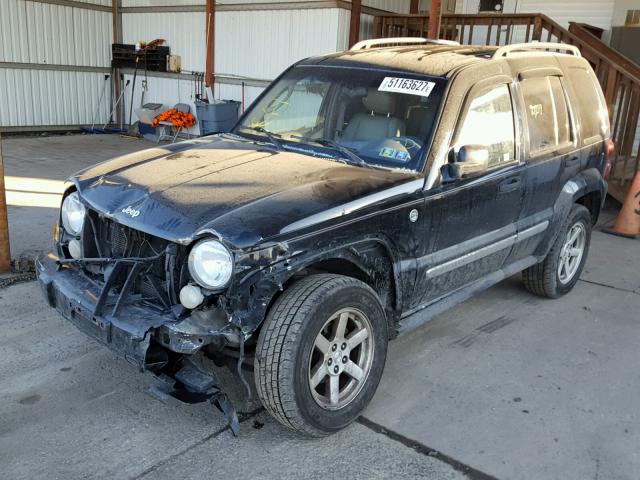 1J4GL58K35W693508 - 2005 JEEP LIBERTY LI BLACK photo 2