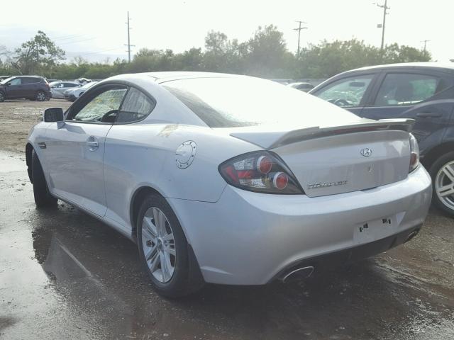 KMHHM66D48U264018 - 2008 HYUNDAI TIBURON GS SILVER photo 3