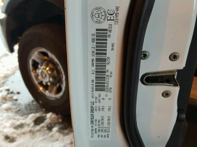 3C63D3HL0CG112189 - 2012 DODGE RAM 3500 S WHITE photo 10