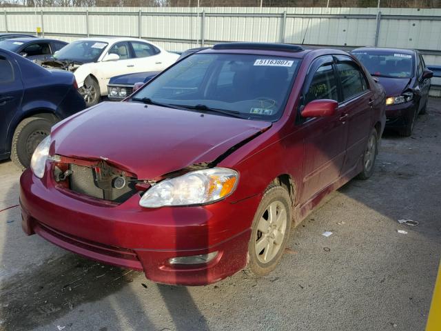 2T1BR32E75C556764 - 2005 TOYOTA COROLLA CE RED photo 2