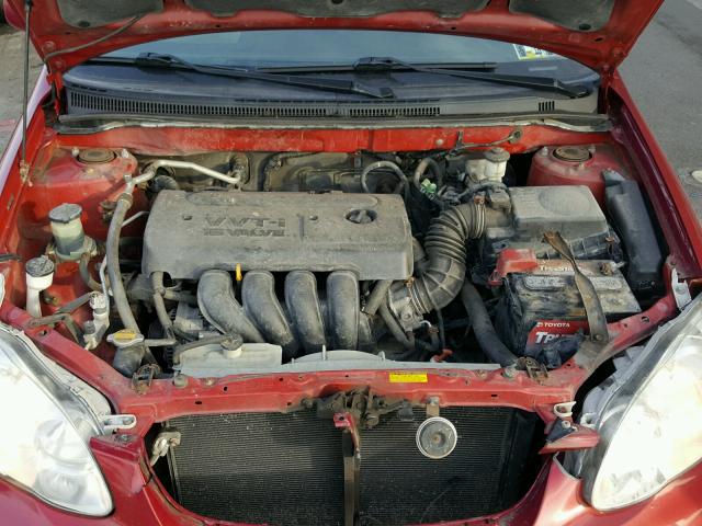 2T1BR32E75C556764 - 2005 TOYOTA COROLLA CE RED photo 7