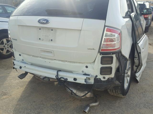 2FMDK38C09BA53994 - 2009 FORD EDGE SEL WHITE photo 9