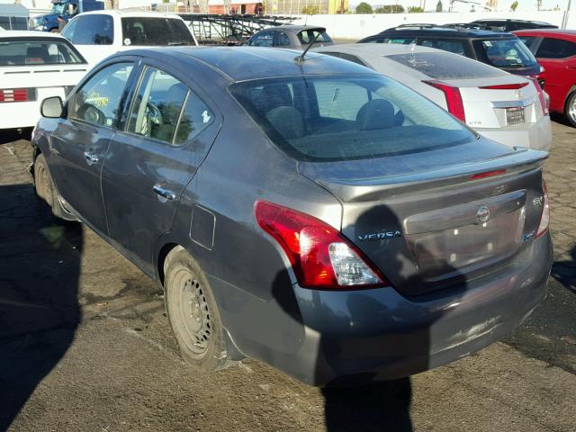 3N1CN7AP6EL873140 - 2014 NISSAN VERSA S GRAY photo 3