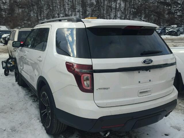 1FM5K8GTXFGB86687 - 2015 FORD EXPLORER S WHITE photo 3