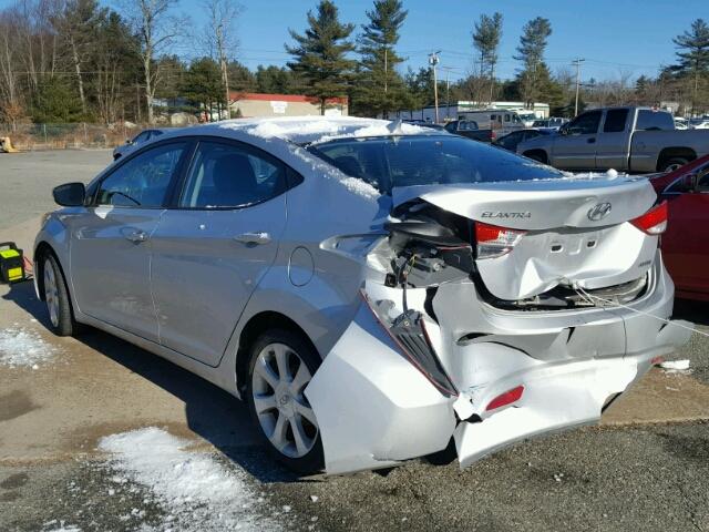 5NPDH4AEXDH419669 - 2013 HYUNDAI ELANTRA GL SILVER photo 3