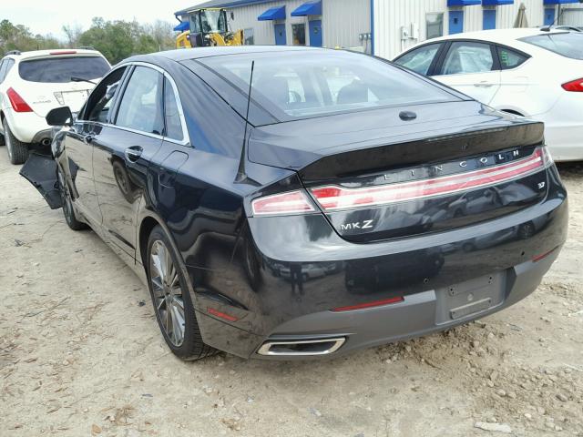 3LN6L2GK1DR817533 - 2013 LINCOLN MKZ BLACK photo 3