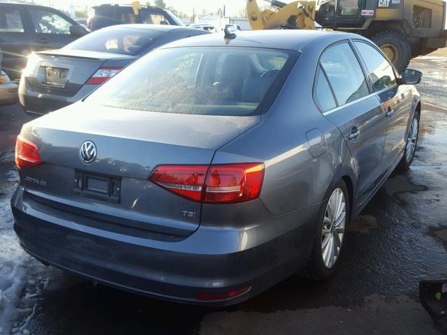 3VWD17AJ3FM236398 - 2015 VOLKSWAGEN JETTA SE GRAY photo 4