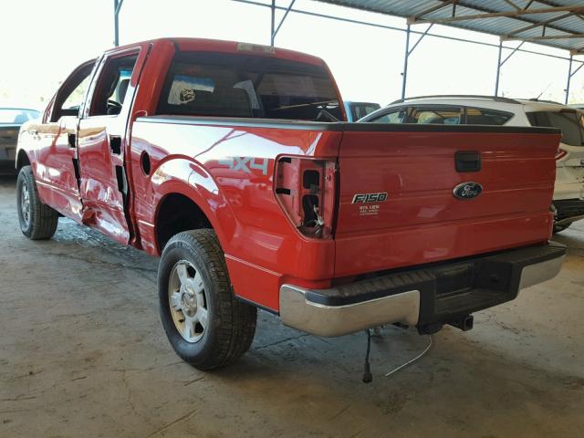 1FTRW14899FA35853 - 2009 FORD F150 SUPER RED photo 3