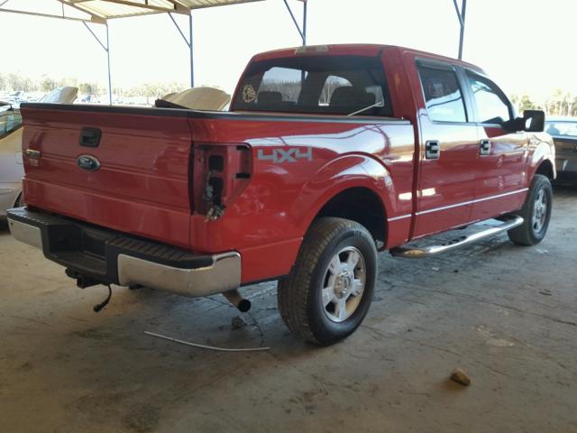 1FTRW14899FA35853 - 2009 FORD F150 SUPER RED photo 4